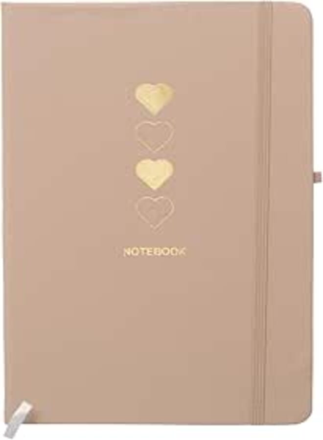 Simba Notebook Kab Plastic Lined Paper 80 Sheets A6 with Elastic Closure, Ribbon Bookmark, and Pen Loop for Notes